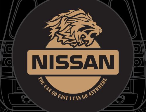 Nissan Lion Badge Custom Tire Cover