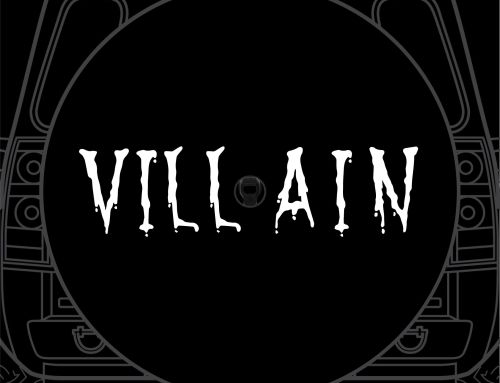 Villain Text Badge Custom Tire Cover