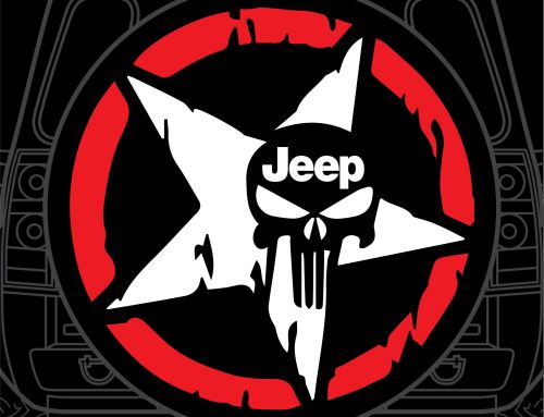 Jeep Punisher Star Wheel Custom Tire Cover