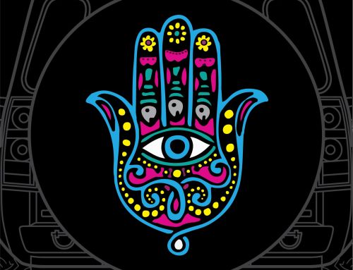 Hamsa Hand Colorful Custom Tire Cover