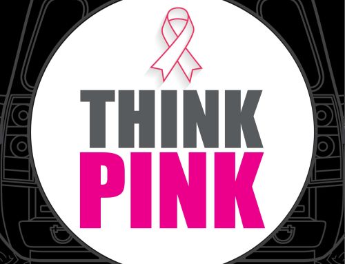 Think Pink Ribbon Custom Tire Cover