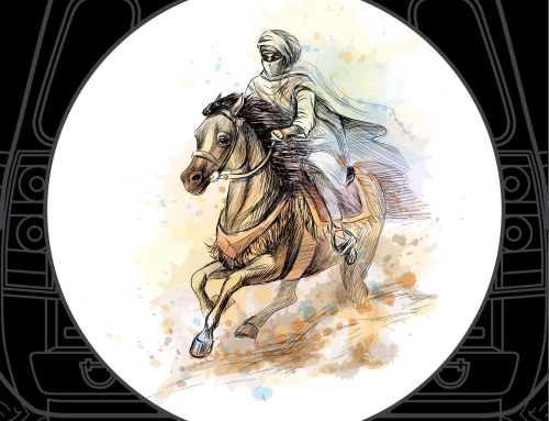 Horse Rider Watercolor Custom Tire Cover