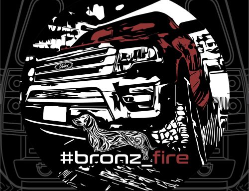 Off-Road Truck Sketch Custom Tire Cover