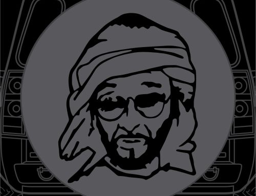 Portrait Inspired By the Late Founding Father of the UAE, Sheikh Zayed bin Sultan Al Nahyan Custom Tire Cover