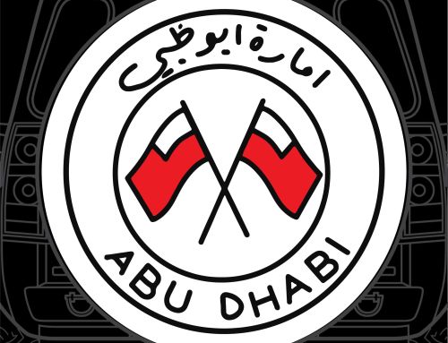 Abu Dhabi Crossed Flags Custom Tire Cover