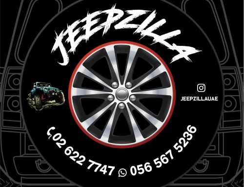 Jeepzilla Logo Custom Tire Cover