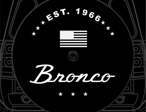 Bronco Est 1966 Flag Custom Tire Cover