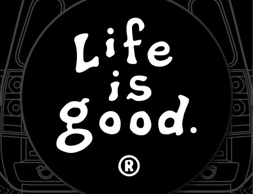 Life Is Good Wordmark Custom Tire Cover