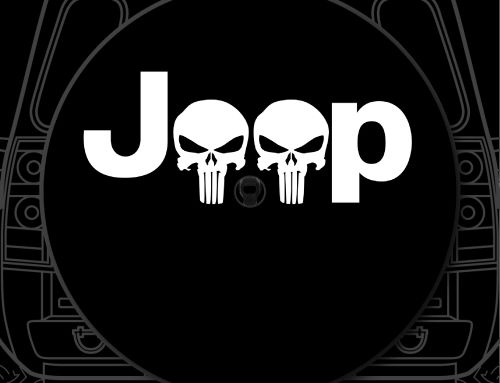Jeep Punisher Skulls Custom Tire Cover