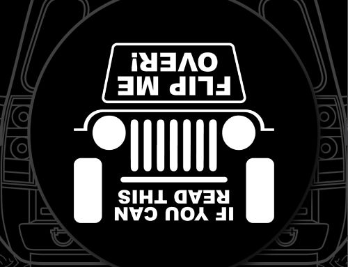 Flip Me Over If You Can Read This Custom Tire Cover