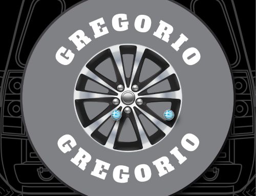 Gregorio Gregorio Wheel Text Custom Tire Cover