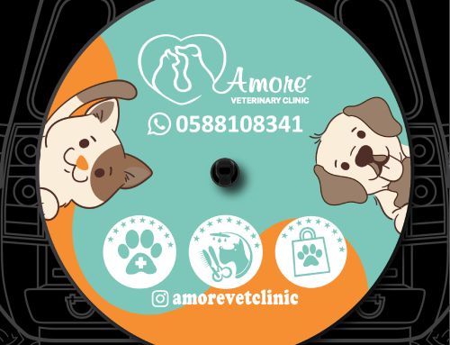 Amore Vet Clinic Badge Custom Tire Cover