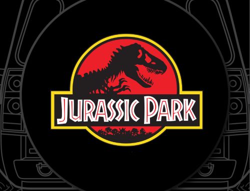 Jurassic Park Yellow Logo Custom Tire Cover