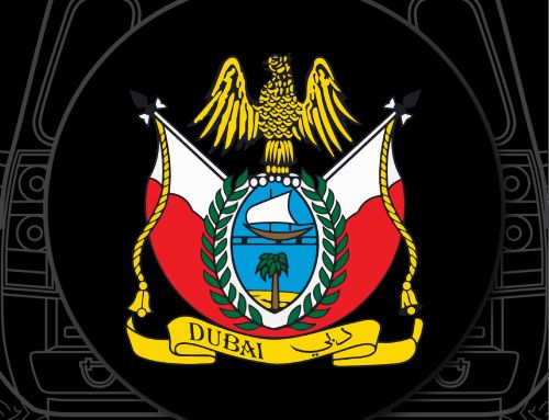 Dubai Old Logo Custom Tire Cover Alt