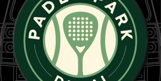 Padel Park Dubai badge on custom tire cover for vehicles.