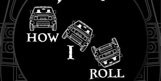 Custom tire cover with 'This is how I roll' design for trucks.