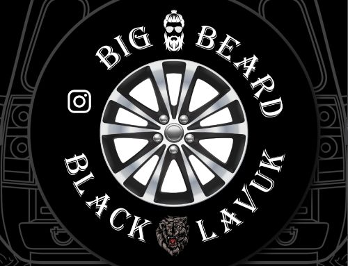 Big Beard Black Lavuk Badge Custom Tire Cover