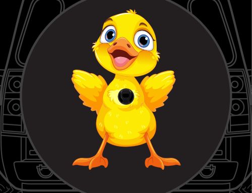 Yellow Duck Cartoon Custom Tire Cover