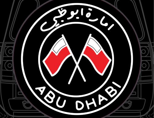 Abu Dhabi Flags Old Logo Custom Tire Cover