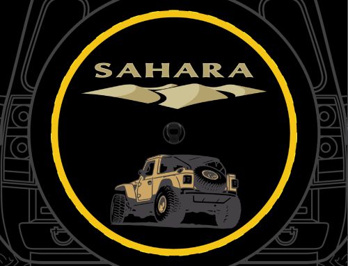 Sahara Off-Road Gold Badge Custom Tire Cover