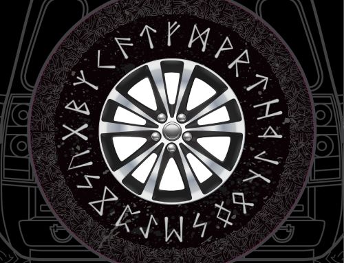Vegvísir Viking Compass Custom Tire Cover alt