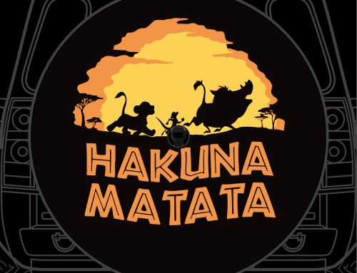 Hakuna Matata Sunset Custom Tire Cover