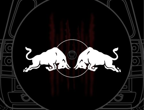 Red Bull Twin Bulls Custom Tire Cover